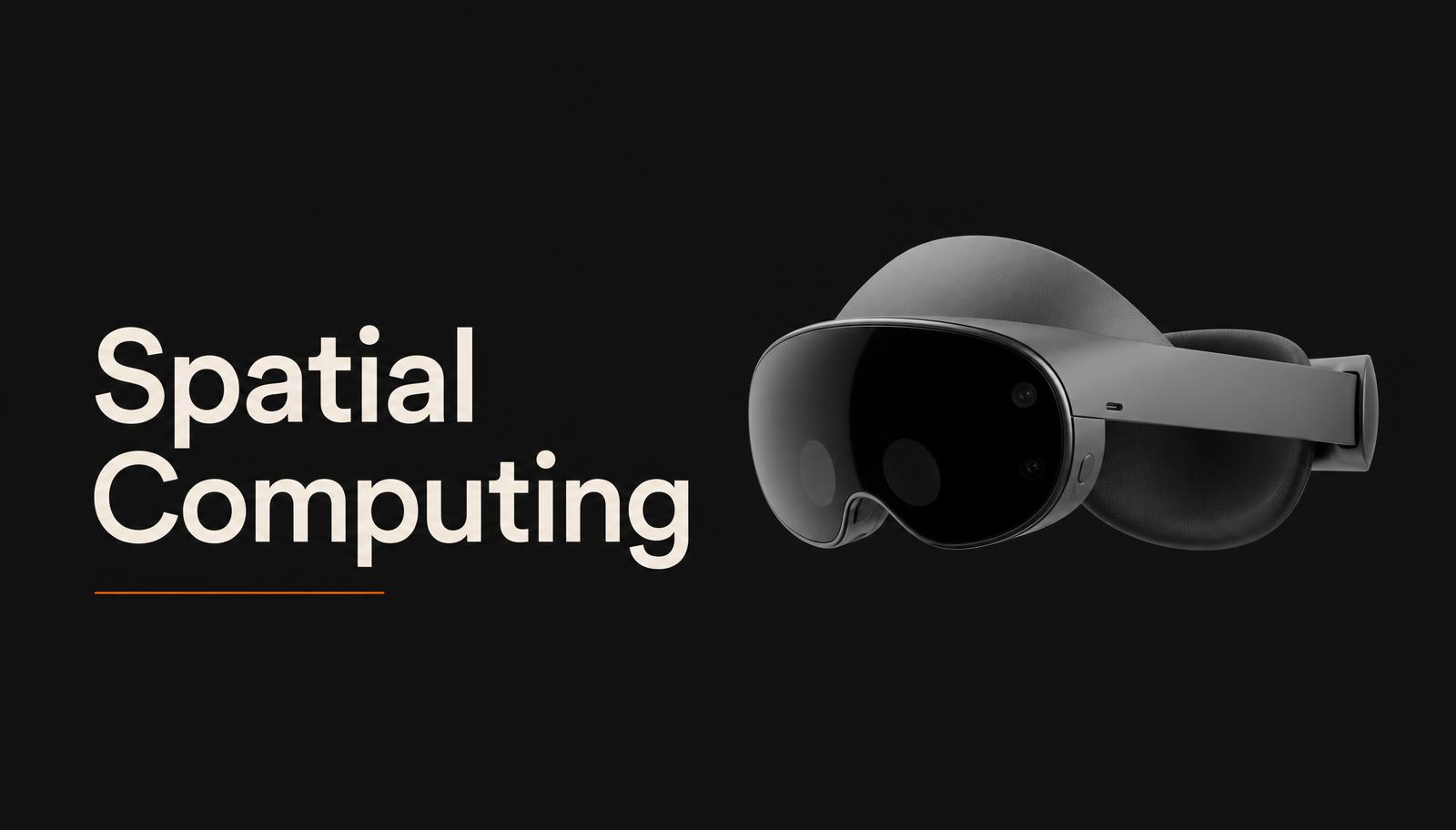 Spatial Computing slide with headset product shot