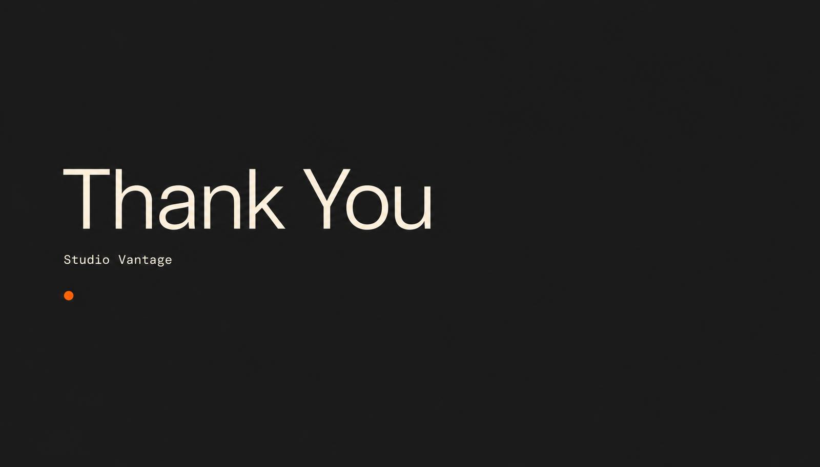 Closing thank you slide